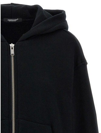 Two-material hoodie #