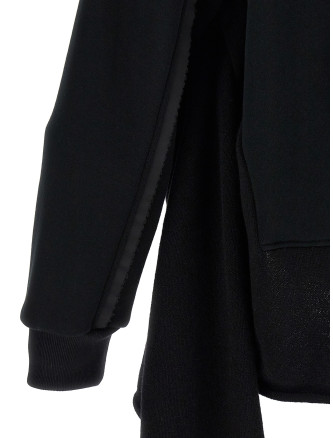 Two-material hoodie #