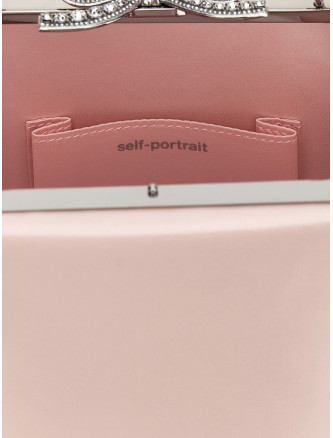 Ручная сумка SELF PORTRAIT 'Pink Leather Mini Bow' (SS25325PPINK) #