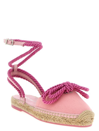 'Double Bow Pink Riviera' espadrilles #