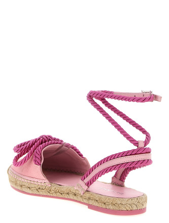 'Double Bow Pink Riviera' espadrilles #