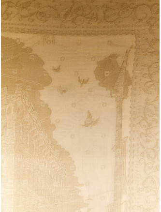 Шарф, платок FERRAGAMO 'Palazzo' (786884TAUPEIVORY) #