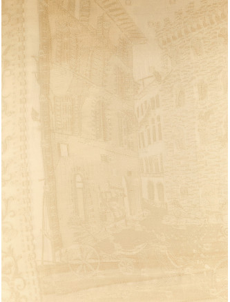 Шарф, платок FERRAGAMO 'Palazzo' (786884TAUPEIVORY) #