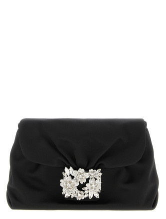'Bouquet Strass Drape mini' clutch