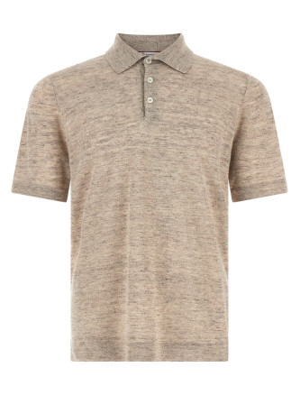 Linen cotton polo shirt