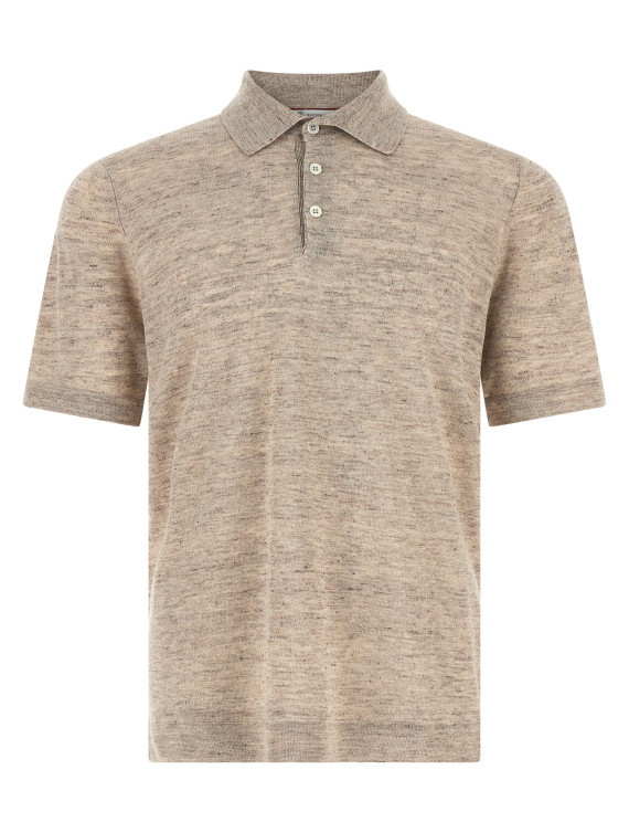Linen cotton polo shirt #1