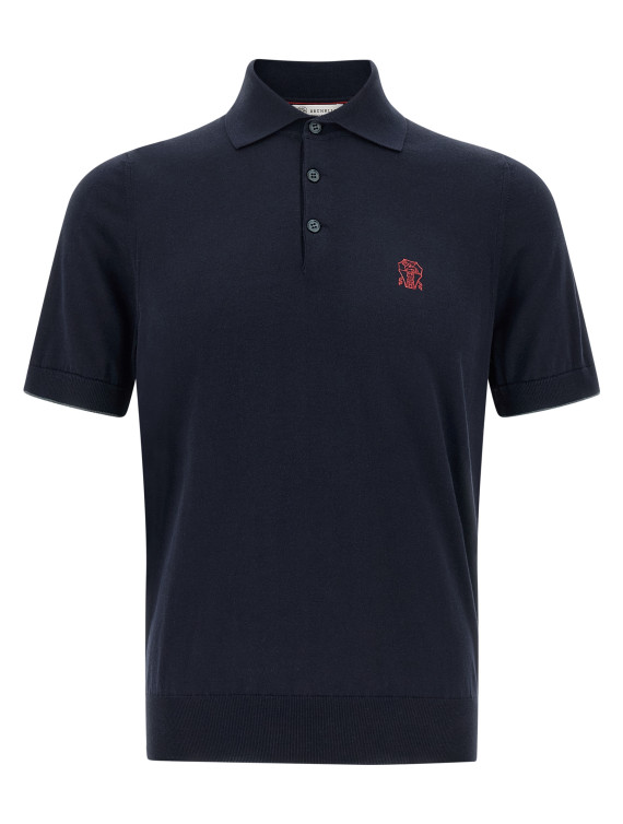 Logo embroidery polo shirt #1