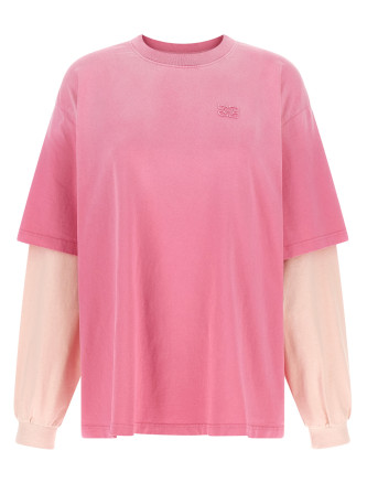 Double layer sleeve t-shirt