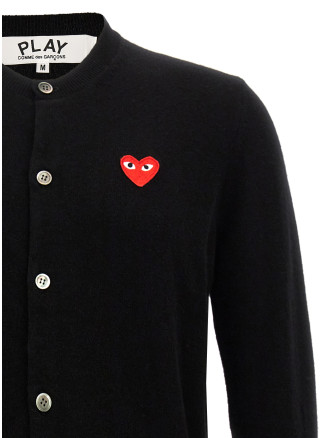 Свитер, кардиган COMME DES GARÇONS PLAY Logo patch cardigan (AXN0071) #