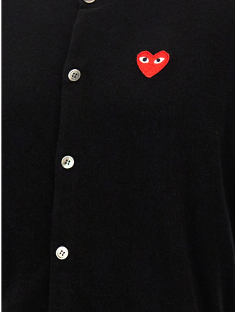 Свитер, кардиган COMME DES GARÇONS PLAY Logo patch cardigan (AXN0071) #