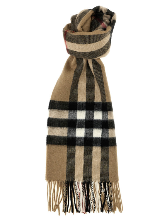 Шарф, платок BURBERRY Check cashmere scarf (8076576ARCHIVEBEIGE) #1