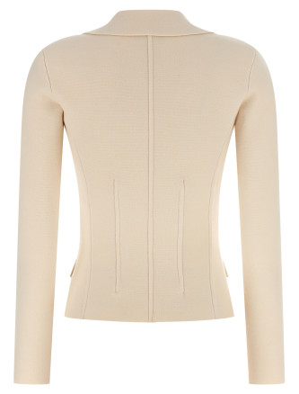 Пиджак, костюм ELISABETTA FRANCHI Fabric-stitch wool blazer (MK16S56E2DZ9) #