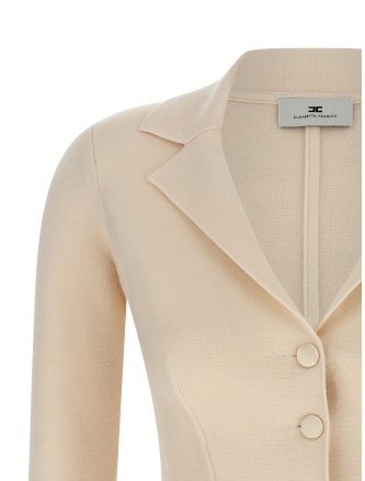 Пиджак, костюм ELISABETTA FRANCHI Fabric-stitch wool blazer (MK16S56E2DZ9) #