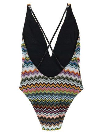 Zigzag one-piece swimsuit #