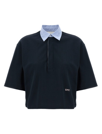 Cropped piquet polo