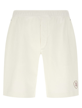 Interlock cotton bermuda shorts