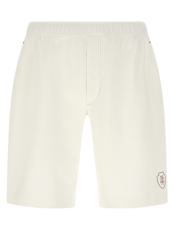Interlock cotton bermuda shorts #1