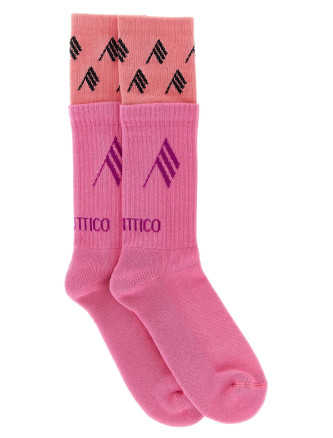 Double layer logo socks