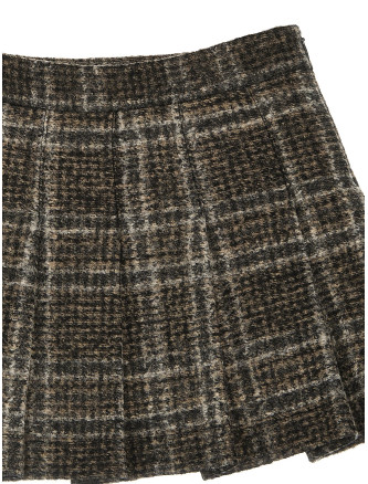Check pleated skirt #