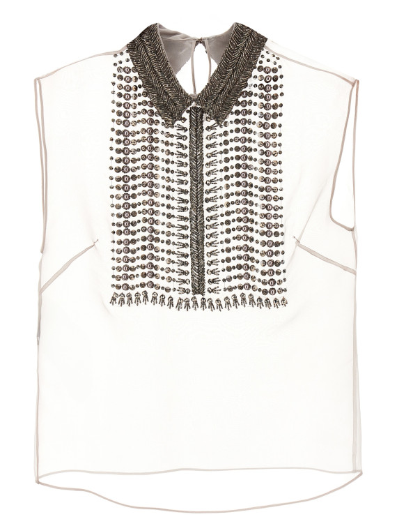 Beaded chiffon top #1
