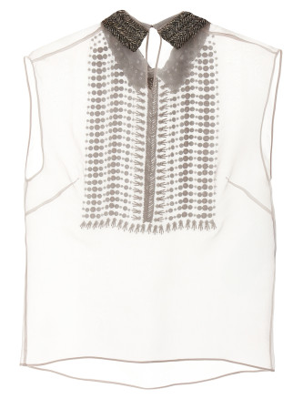 Beaded chiffon top #