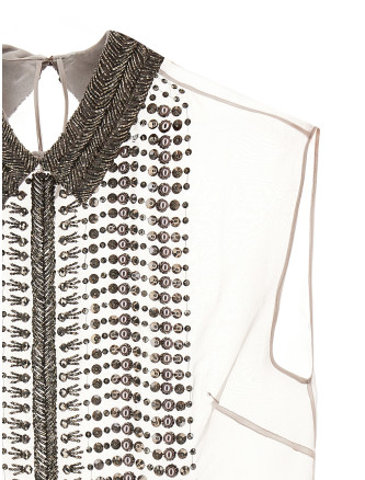 Beaded chiffon top #