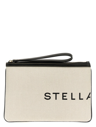 Logo clutch bag