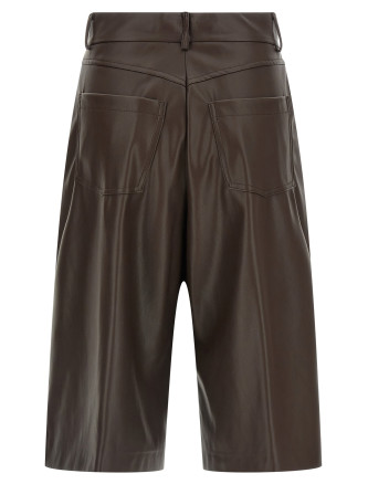 Бермуды, шорты NUDE Leather-effect bermuda shorts (1103W2560708) #