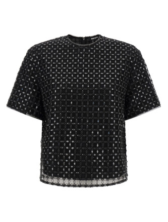 'Beaded Oversize' top