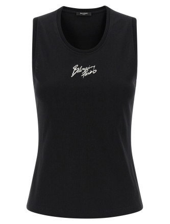 'Balmain Paris' print top