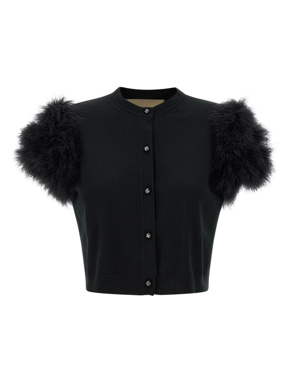 Valentino Garavani feathered knit cardigan #1