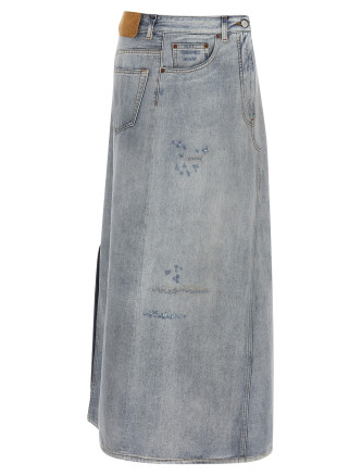 Asymmetrical construction skirt