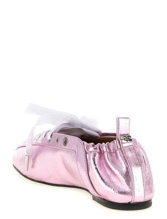 'Lace-Up' ballet flats #