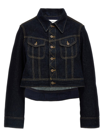 Denim cropped jacket