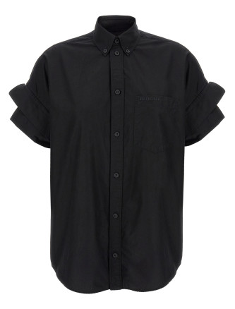 Turned-up cuffed shirt