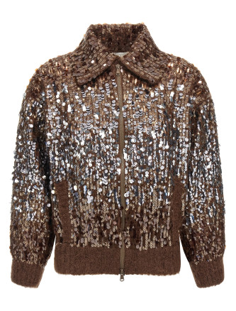 'Dazzling Dégradé Embroidery' cardigan