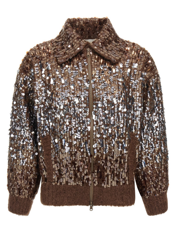 'Dazzling Dégradé Embroidery' cardigan #1