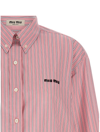 'button down' striped shirt #