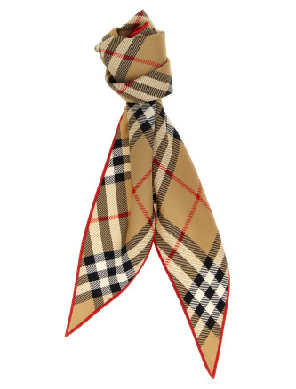 Шарф, платок BURBERRY Check silk scarf