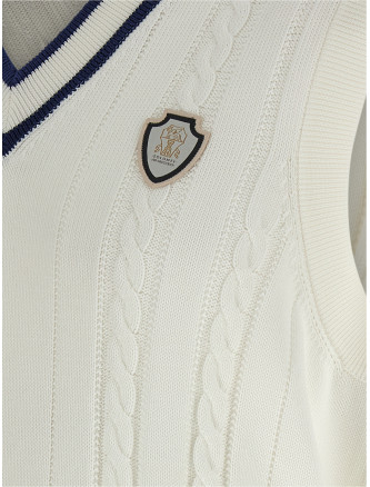 Cotton braided vest #