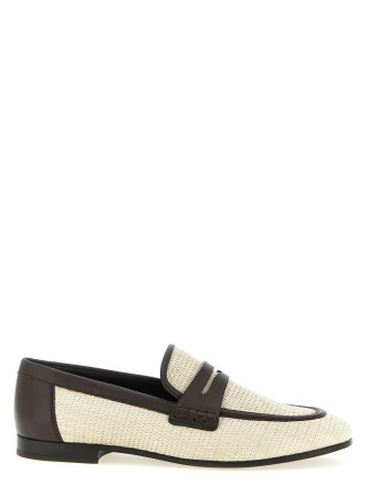 Raffia loafers