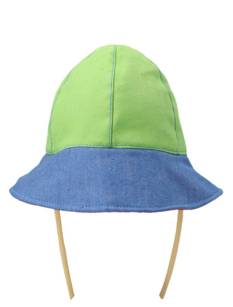 Multicolor denim bucket hat