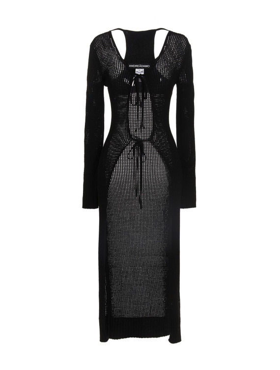 Openwork long cardigan #1