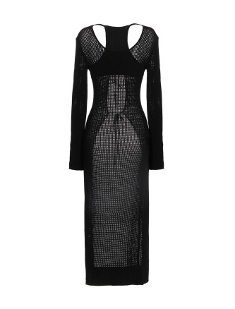 Openwork long cardigan #