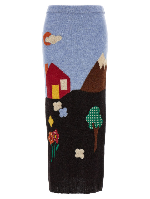 Миди MOSCHINO Shetland knit skirt (A018355032888) #1