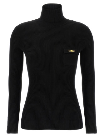 Ribbed turtleneck sweater