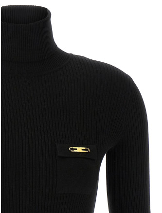 Ribbed turtleneck sweater #