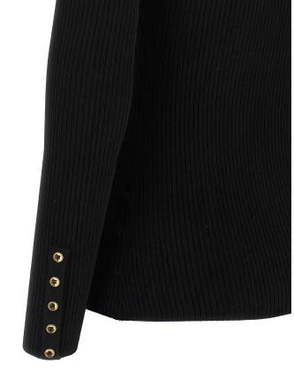 Ribbed turtleneck sweater #