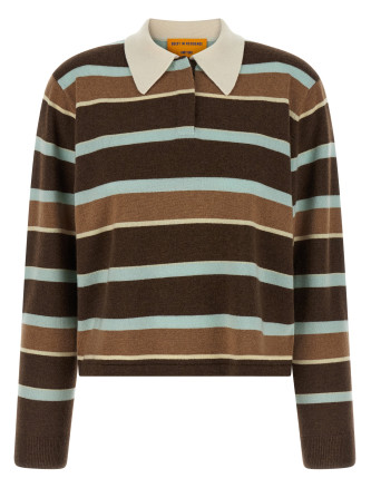 'Cropped stripe Rugby' sweater