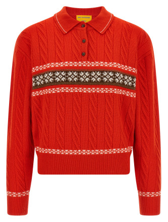 'Cable Collegiate Polo' sweater
